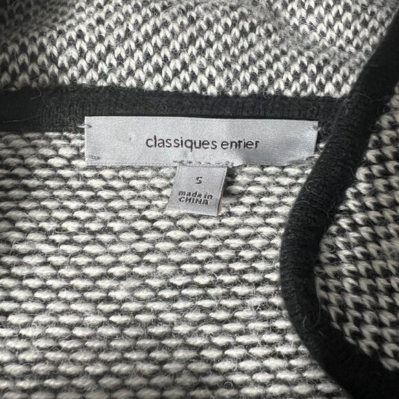 Classiques Entier Cardigan Sweater Jacket Womens Small Black White Belted Office - Picture 13 of 16